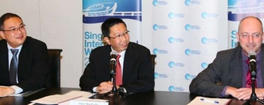 From left 1 Mr Maurice Neo MD SIWW 2 Mr Chew Men Leong CE PUB 3 Prof Mark van Loosdrecht e1341306952324