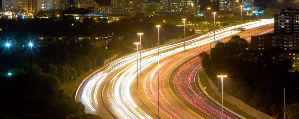 Highway 401 Night Lapse Busy