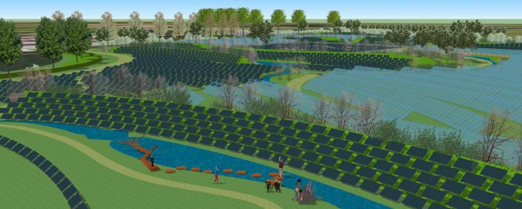 Hoge resolutie 3 D NL Greenlabel Solarpark de Kwekerij