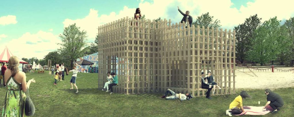 Houten paviljoen noorderzon