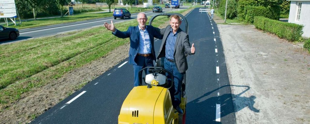 Fietspad wc papier