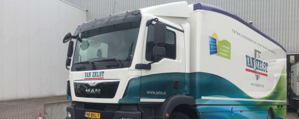 Vrachtwagen zonnepanelen