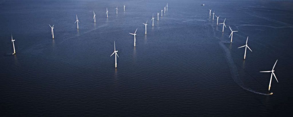 Burbo offshore windfarm air view