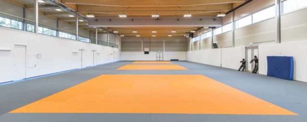 Duurzame sporthal demontabel