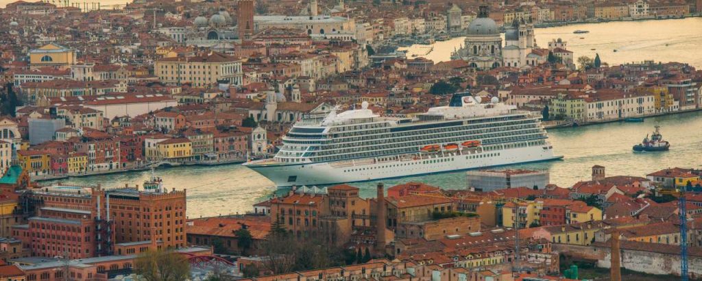 Viking ocean ship in venice