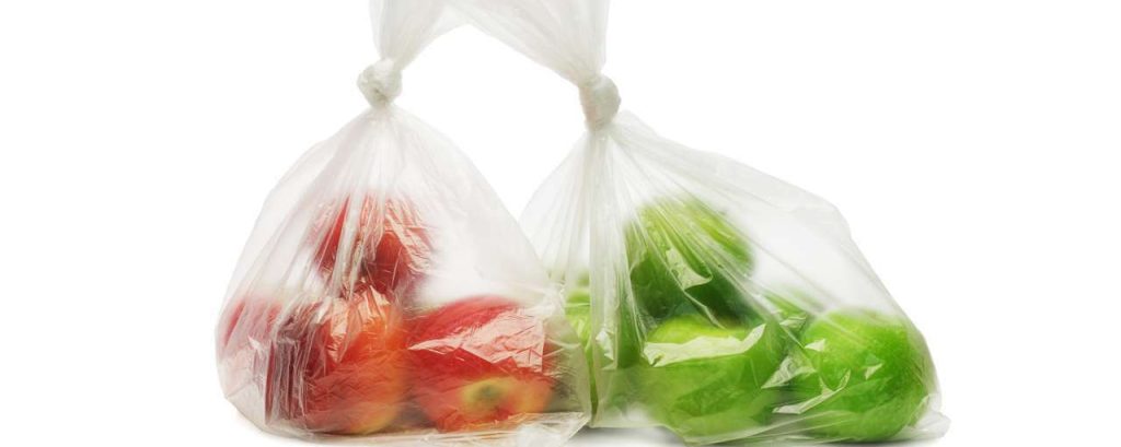 Plastic tas groente fruit