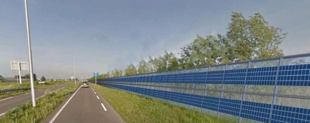Zonne geluidsscherm bam