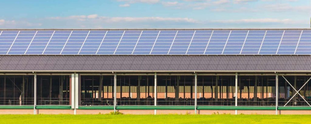Zonnepanelen dak boer bedrijf