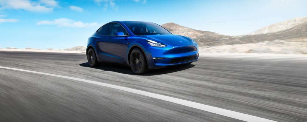 Tesla model y voorkant
