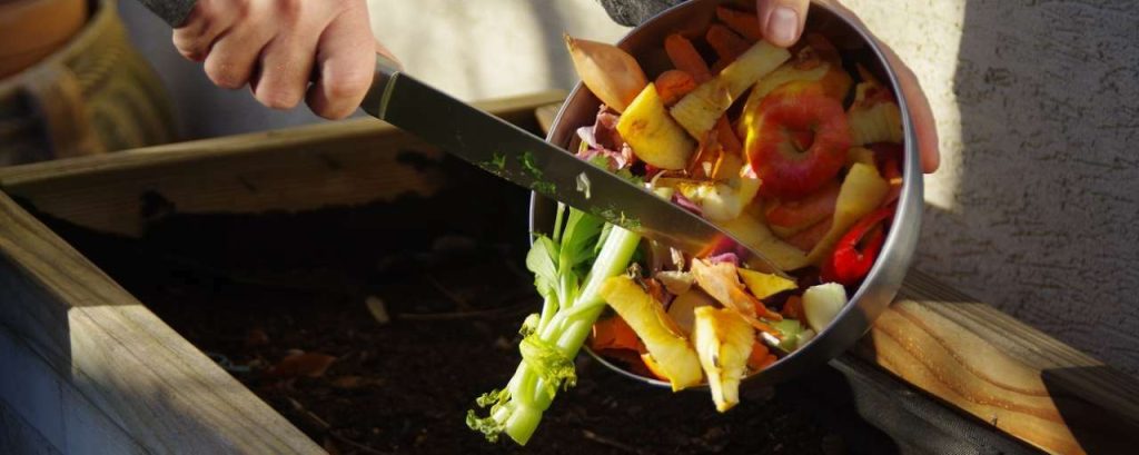 Gft afval in compost mes