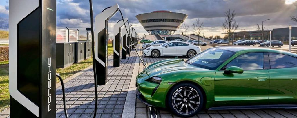 High porsche turbo charging rapid charging park leipzig 2020 porsche ag