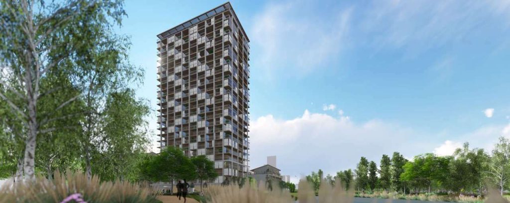 Houten woontoren antwerpen 2