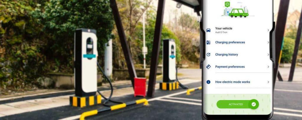 App opladen elektrisch rijden tankstation