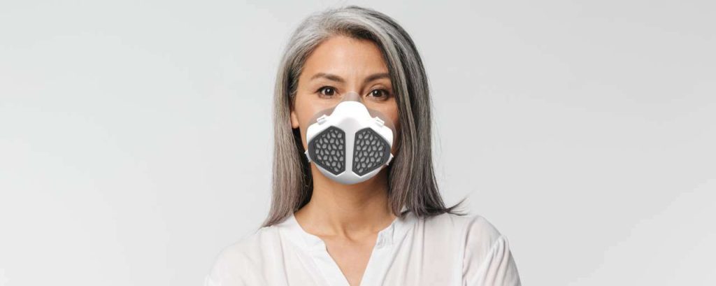 Image of adult mature woman with long gray hair we bk4g64y