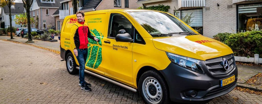 Foto dhl parcel mercedes benz vito elektrisch