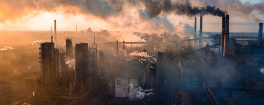 Fabriek industrie vervuiling rook schoorsteen adobe stock change inc