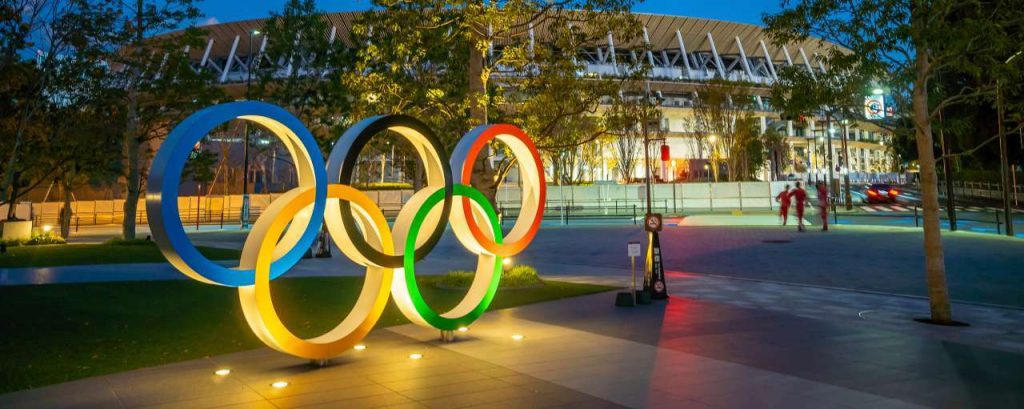 Tokyo olympische spelen ringen stadion change inc adobe stock