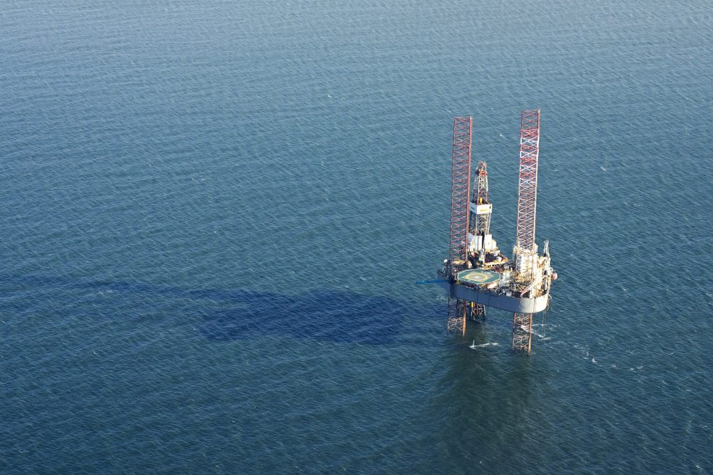 Boorplatform op zee