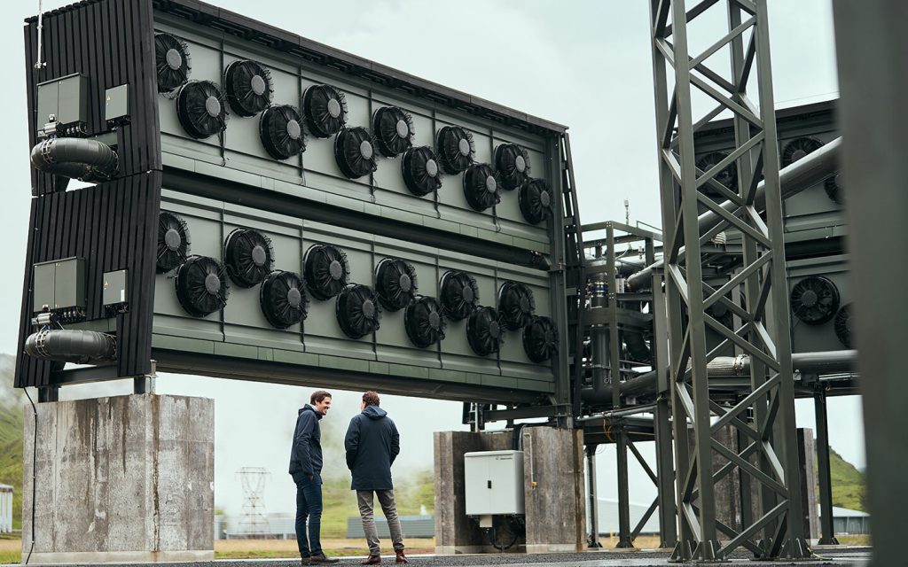 Climeworks muur ventilatoren ijsland