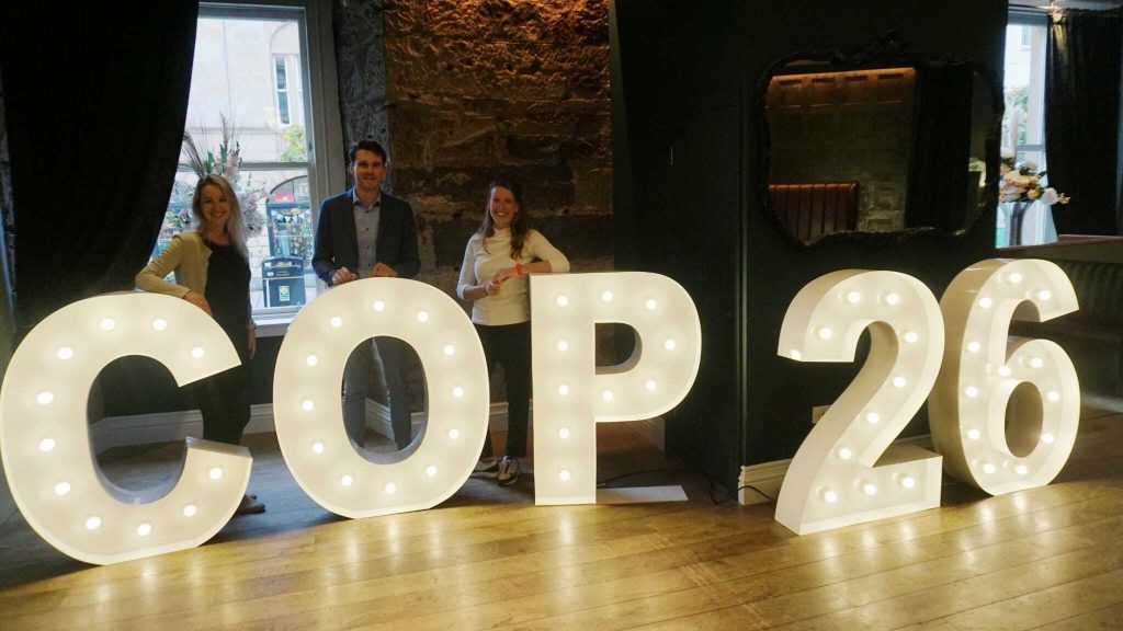 Whats App Image 2021 11 02 ilse emmelien en freek op cop26