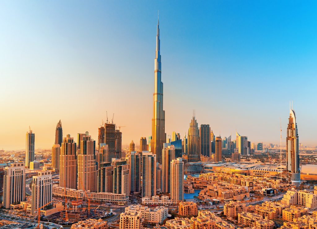 Dubai verenigde arabische emiraten uitzicht skyline adobe stock