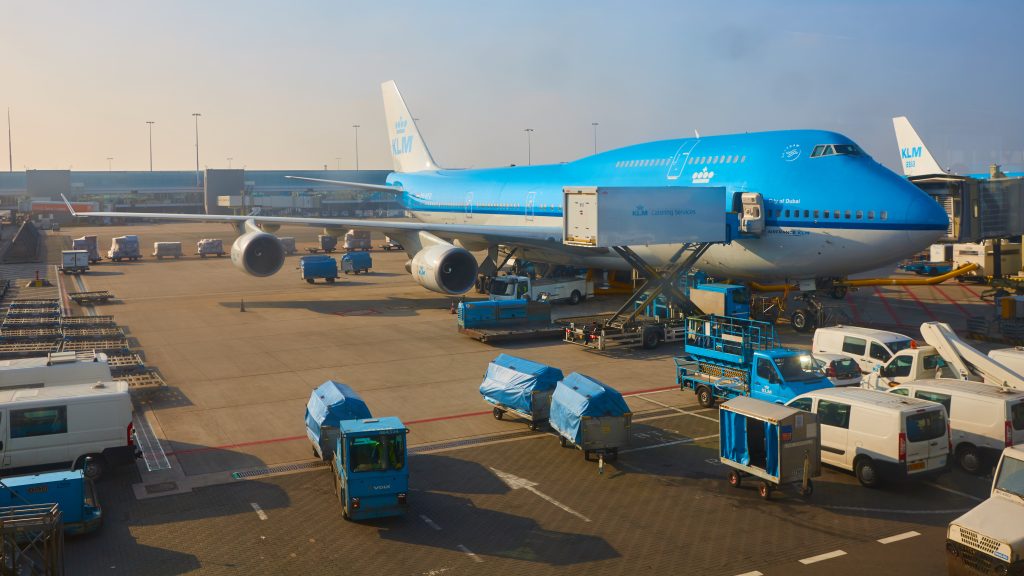 Klm vliegtuig schiphol editorial use adobe stock