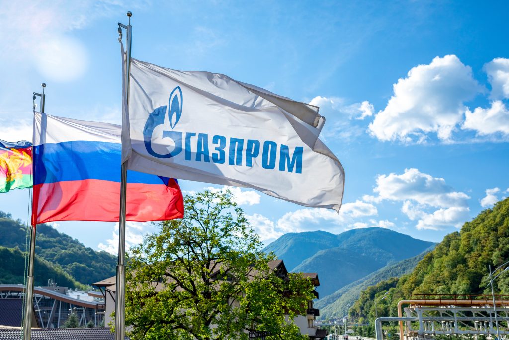 Adobe Stock vlag gazprom 467652296 Editorial Use Only