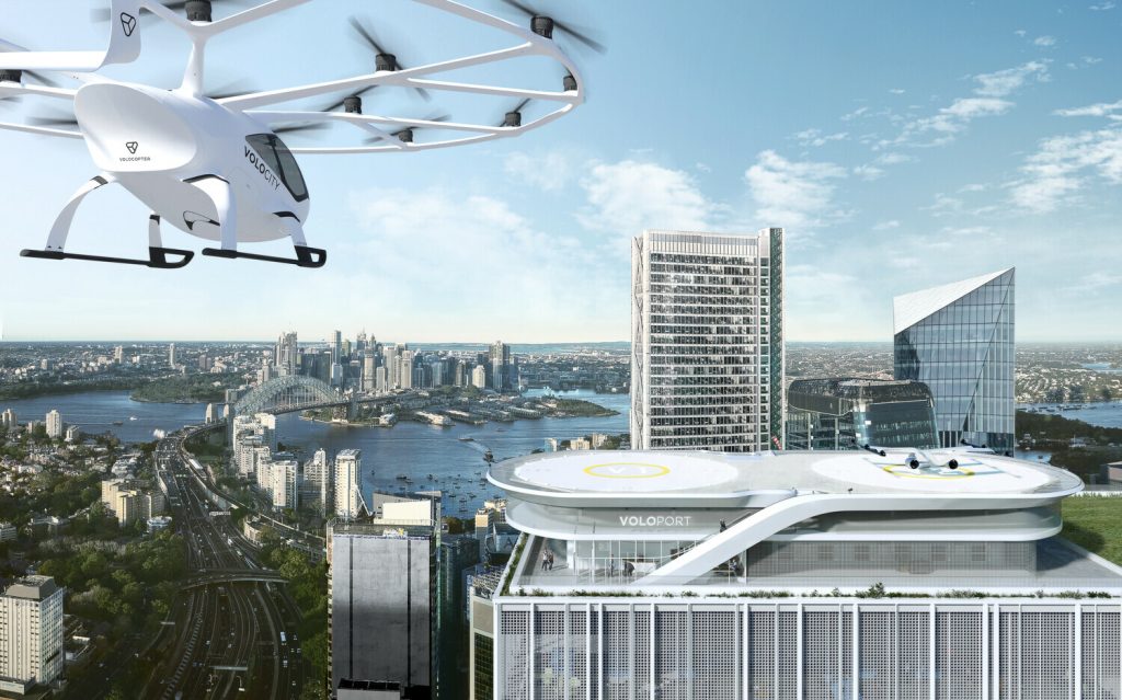 Volo Port atop urban building with Volo City and Volo Connect
