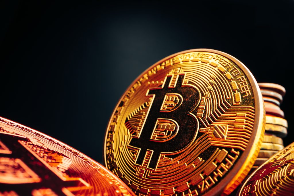 Bitcoin munt groot
