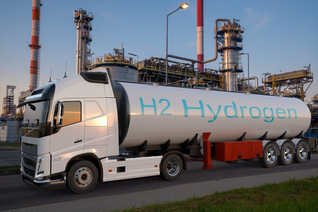 Waterstof truck volvo fabriek raffinaderij