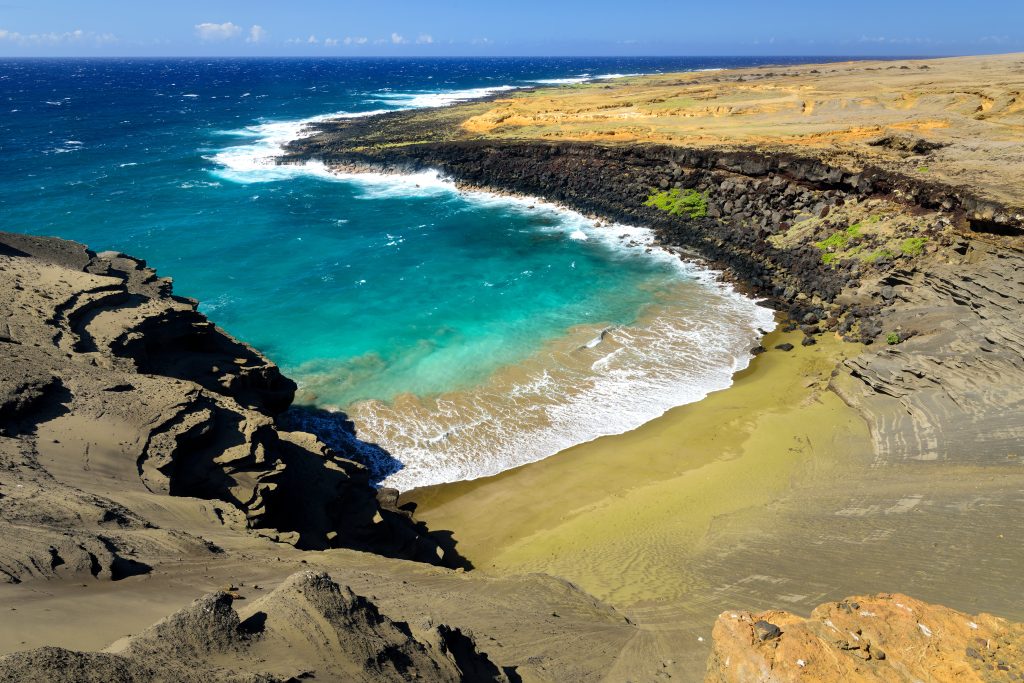 Big island hawaii baai kust zee
