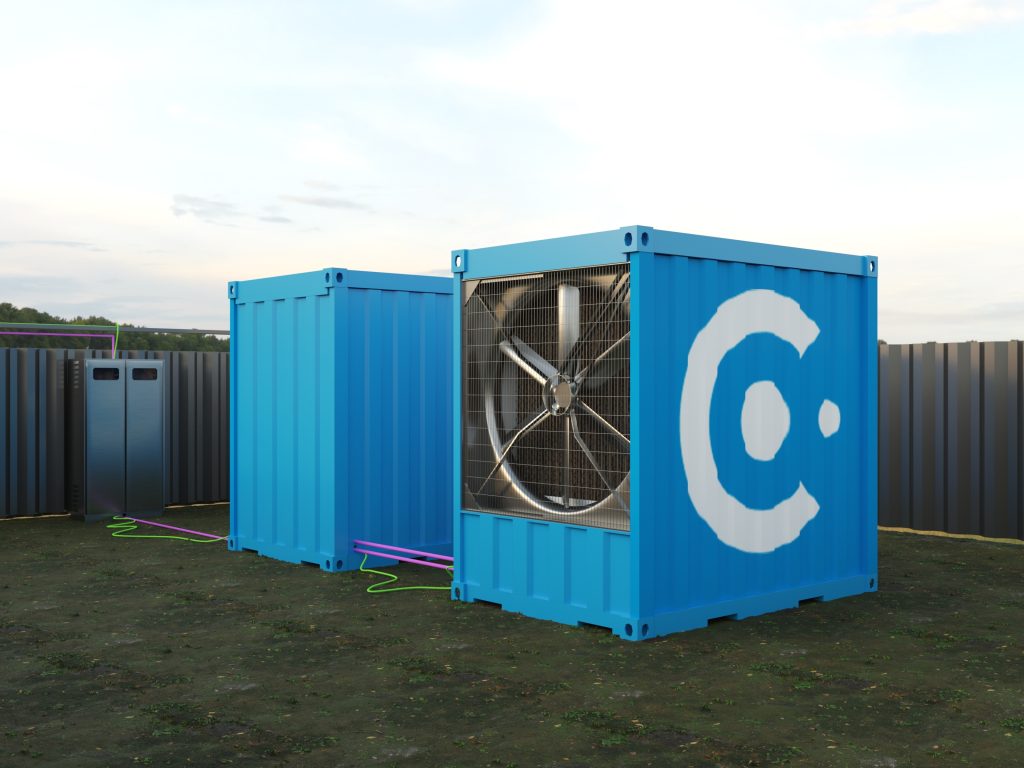 Carbominers DAC Unit visualistaion on site