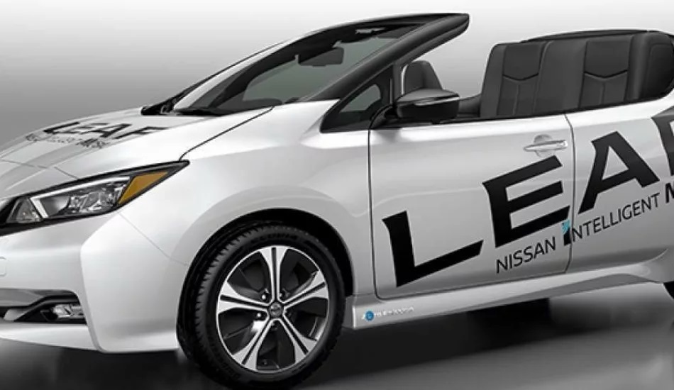 Nissan leaf met open dak