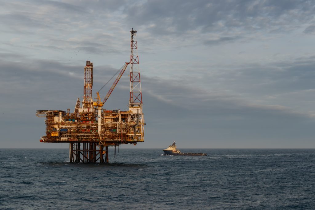Gasproductie in noordzee