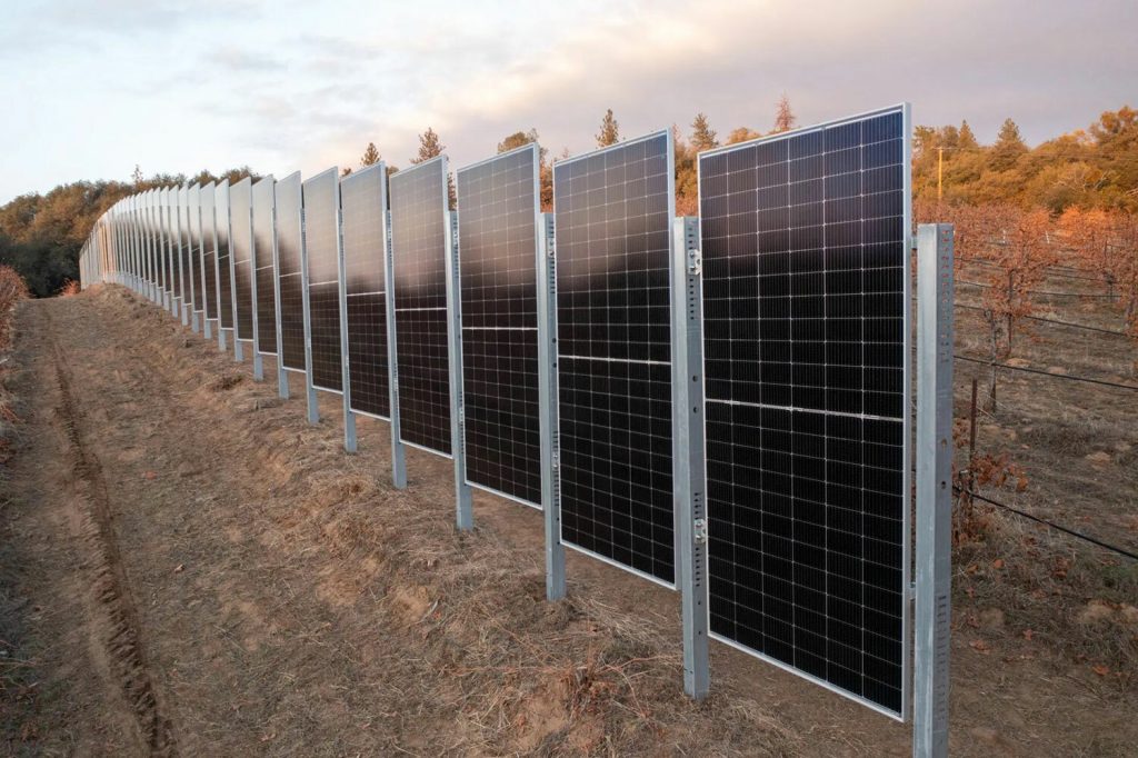 Vertical solar panels