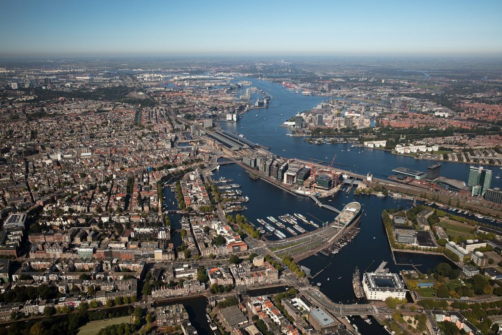 Haven van amsterdam luchtfoto