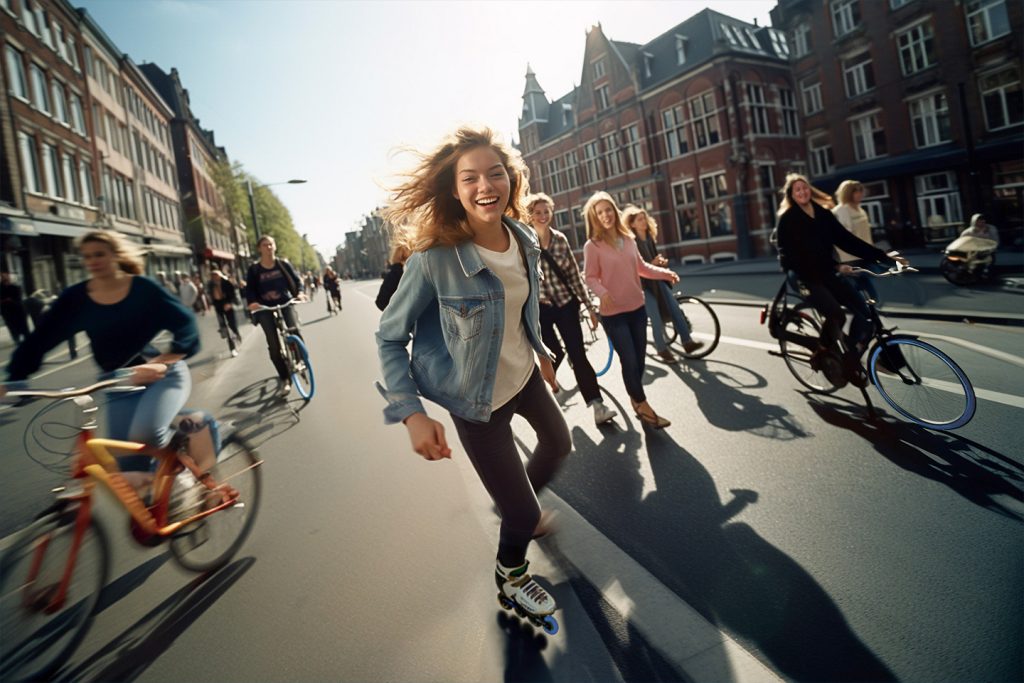 Skeelers Car Free Day Swapfiets