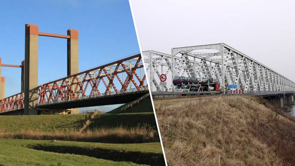 Spijkenisserbrug links en keizersveerbrug rechts rws