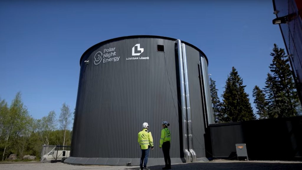 Grote zandbatterij in Finland.
