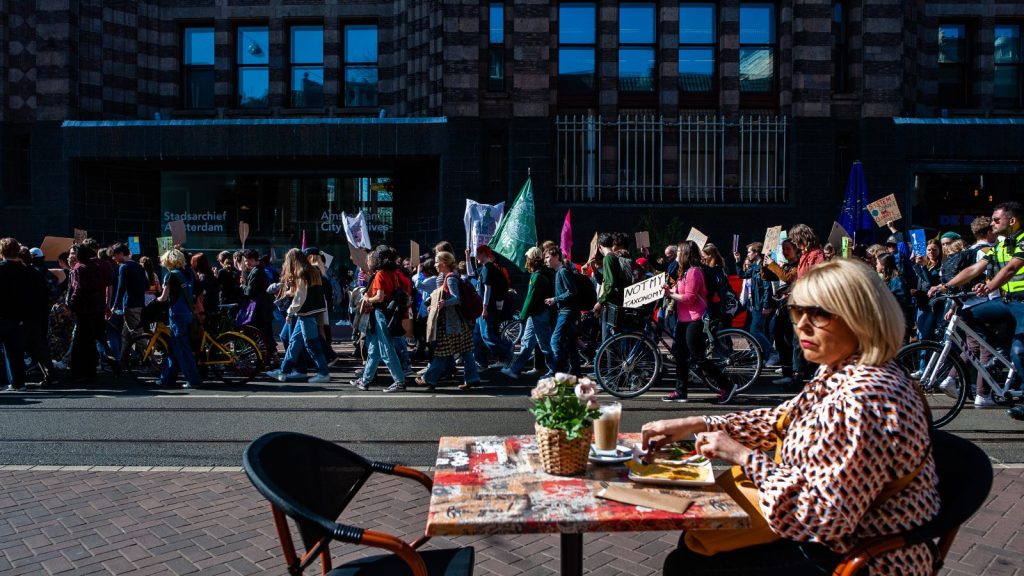 Klimaatprotest in Amsterdam