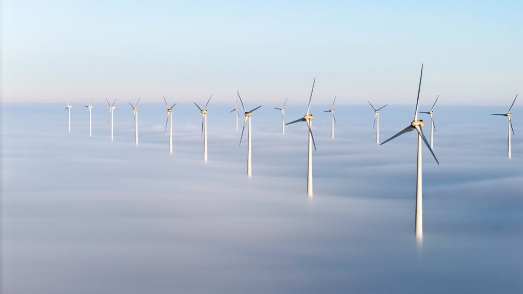 Windmolens op zee in Groningen
