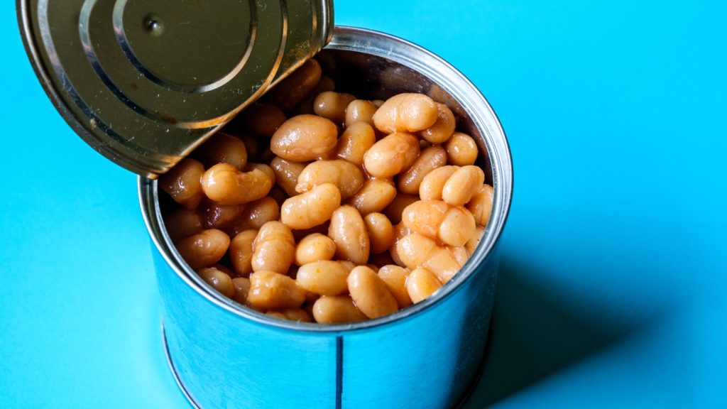 London UK, June 04 2025, Tin Or Can Of Popular Baked Beans Food Staple