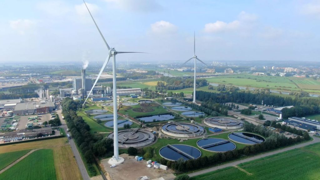 Luchtfoto Rioolwaterzuivering Duiven Waterschap Rijn en IJssel